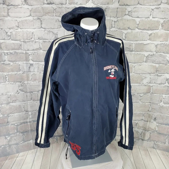 Disneyland Resort Navy Blue Jacket Size Medium Mickey Embroidered - Picture 1 of 16